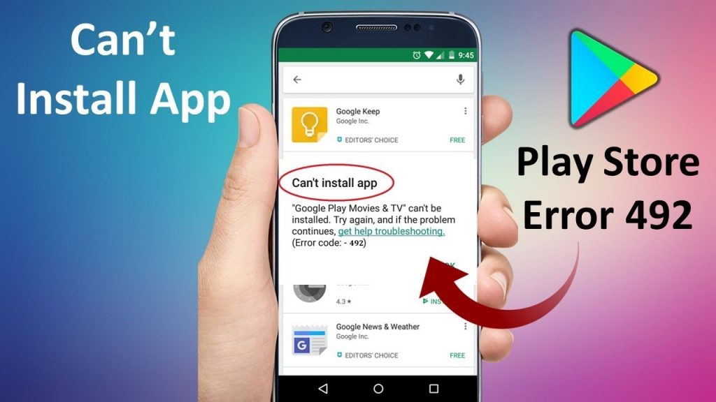 How to Fix Google Play Store Error 492